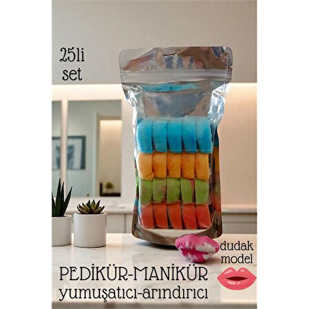 Pedikür Manikür Tozu Profesyonel - Yumuşatıcı Arındırıcı Toz 25 li SET