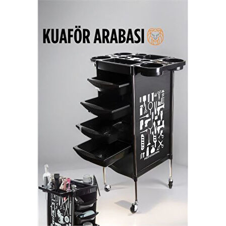Raflı Kuaför Arabası Absolute Professional