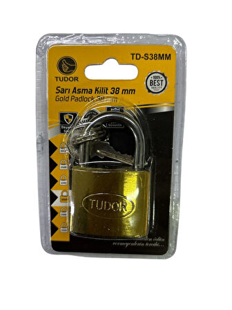 Tudor 38 mm Kısa Sarı Asma Kilit