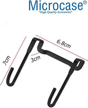 Microcase Paslanmaz Çelik Metal Banyo Duşakabin Mutfak vb Alanlar için Askılık M Model - GÜMÜŞ AL4838 2 Adet