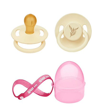 Wee Baby Emzik Saklama Kabı + Pure Kauçuk Uçlu Emzik Seti