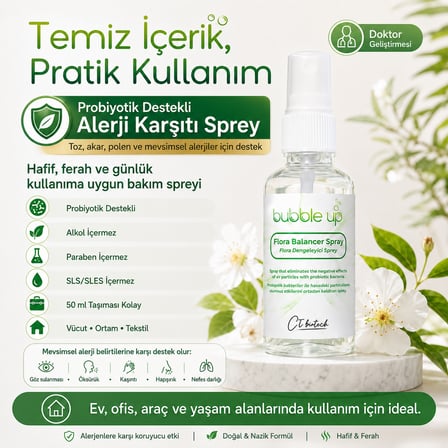 Bubble Up Probiyotik Destekli Alerji Karşıtı Ortam Spreyi 50 ml