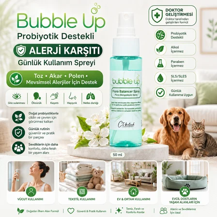 Bubble Up Probiyotik Destekli Alerji Karşıtı Tekstil Spreyi 50 ml