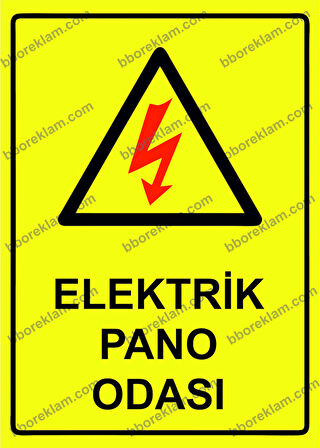 Elektrik Pano Odası Uyarı Levhası