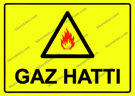 Gaz Hattı Uyarı Levhası