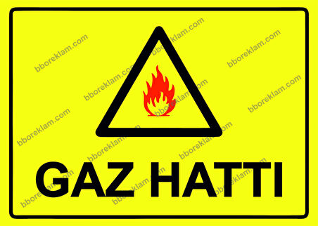 Gaz Hattı Uyarı Levhası