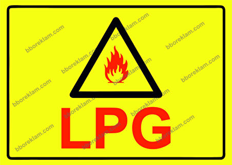 LPG  Uyarı Levhası
