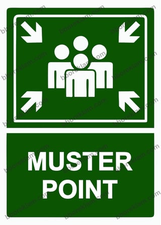 MUSTER POINT Uyarı Levhası