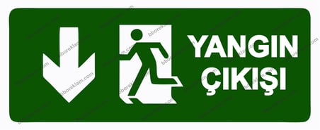 Yangın Çıkışı Uyarı Levhası