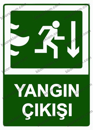 Yangın Çıkışı Uyarı Levhası