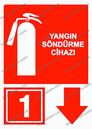 Yangın Söndürme Cihazı Uyarı Levhası