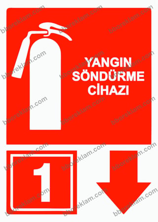 Yangın Söndürme Cihazı Uyarı Levhası