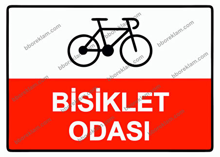 Bisiklet Odası Uyarı Levhası
