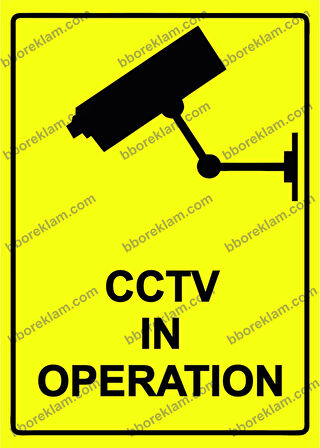 CCTV In Operatıon Uyarı Levhası