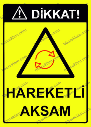 Dikkat! Hareketli Aksam Uyarı Levhası