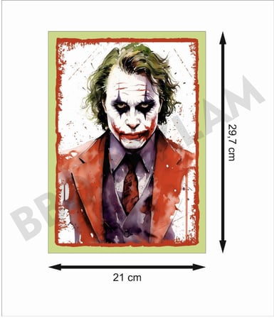 Joker Retro Ahşap Poster