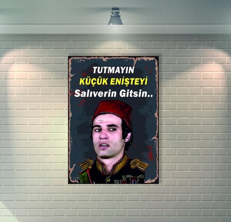 Kemal Sunal Retro Ahşap Poster