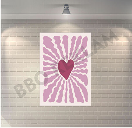 Love Retro Ahşap Poster