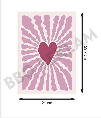 Love Retro Ahşap Poster