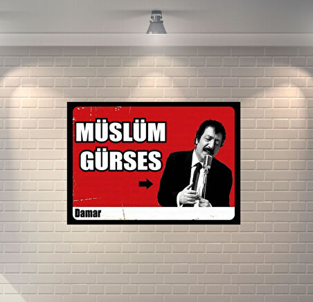 Müslüm Gürses Arabesk Retro Ahşap Poster