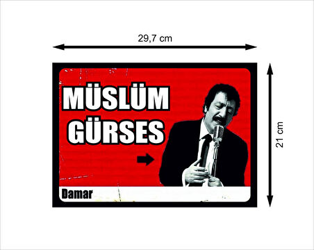 Müslüm Gürses Arabesk Retro Ahşap Poster