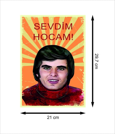 Tarık Akan Retro Ahşap Poster