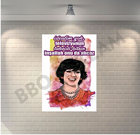 Ayşen Gruda Yeşilçam Retro Ahşap Poster