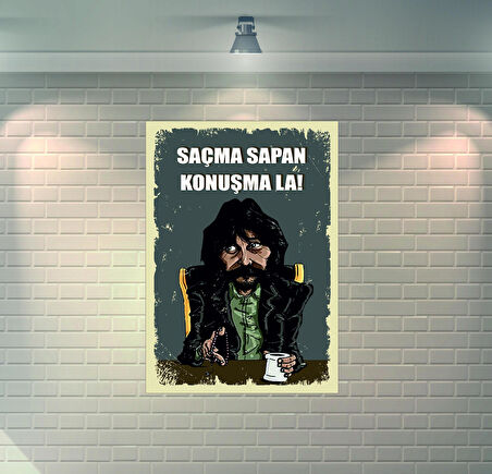Behzat Ç. Retro Ahşap Poster