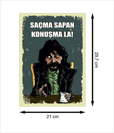 Behzat Ç. Retro Ahşap Poster