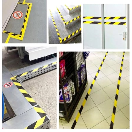 Sarı Siyah Yer Işaretleme Bandı 100MMX30MT
