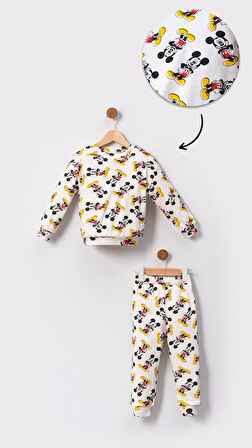 Mickey Mouse Desenli Bebek&Çocuk Alt Üst Takım-Çok Renkli | 6-9 ay