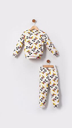 Mickey Mouse Desenli Bebek&Çocuk Alt Üst Takım-Çok Renkli | 12-18 ay