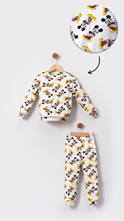 Mickey Mouse Desenli Bebek&Çocuk Alt Üst Takım-Çok Renkli | 12-18 ay
