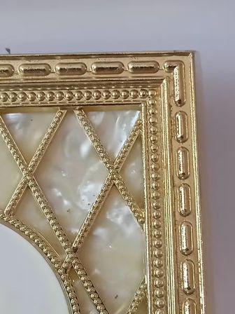 Bufer Boğaziçi 1980’ler Antika Telefon Prizi - Sıva Altı Nostaljik Telefon Soketi, Altın Kafes ve Sedefli Retro Dekoratif Priz