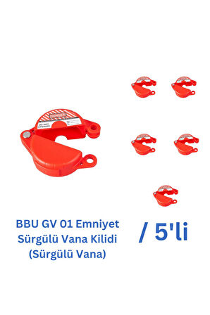 BBU GV 01 Emniyet Sürgülü Vana Kilidi (Sürgülü Vana) - 5 Adet