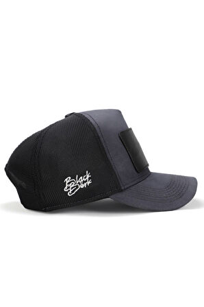  Queen Logolu Antrasit-Siyah Trucker Şapka