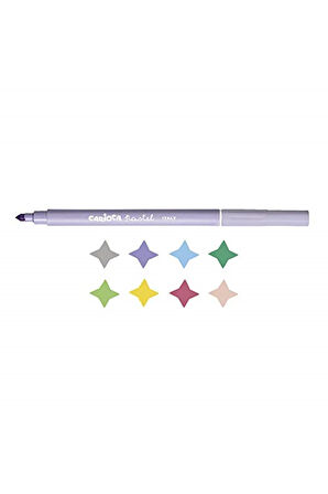 : Carioca Pastel Süper Yıkanabilir Keçeli Kalem 8'li