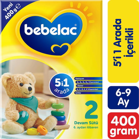 Bebelac 2 Devam Sütü 400 gr 6-9 Ay