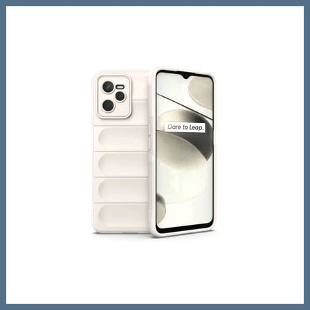 BuradaBulabilirsin Realme C35 Kılıf Optimum Silikon - Krem BBZ
