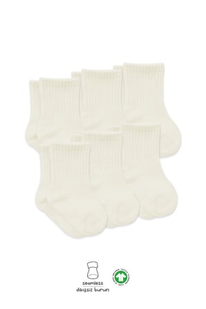 BuradaBulabilirsin 6'Lı Basic Penye Soket Çorap 10101 Ekru · Renk: Ekru · Beden: 12-24 Ay BBZ