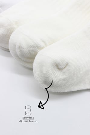 BuradaBulabilirsin 6'Lı Basic Penye Soket Çorap 10101 Ekru · Renk: Ekru · Beden: 12-24 Ay BBZ