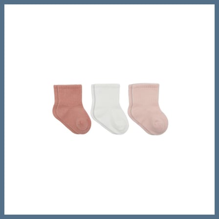 BuradaBulabilirsin Cherry Girl 3'lü Penye Soket Çorap 10138 Pudra · Beden: 0-3 Ay · Renk: Pudra BBZ