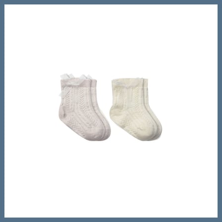 BuradaBulabilirsin Fiyonklu Penye Soket Çorap 2li 10149 Taş · Beden: 24-36 Ay · Renk: Taş BBZ