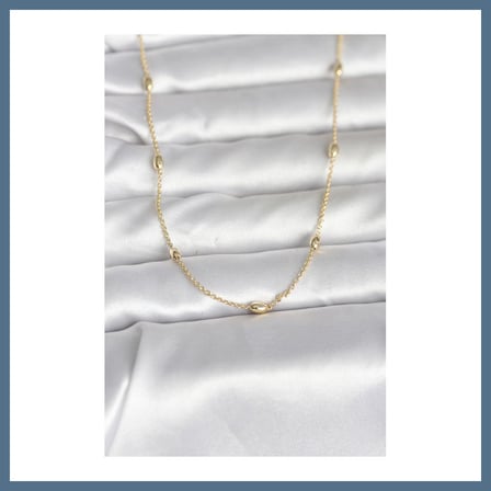 BuradaBulabilirsin CM 14K Gold Renk Damla Topçuk Model Zincirli 60 cm Kadın Kolye BBZ