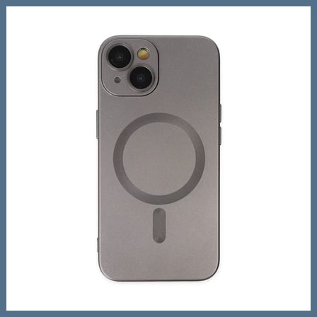 BuradaBulabilirsin iPhone 14 Plus Uyumlu Kılıf Moshi Lens Magneticsafe Silikon - Füme BBZ