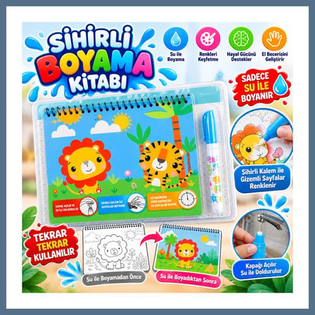 BuradaBulabilirsin BK010-BK003 SİHİRLİ BOYAMA KİTABI BBZ
