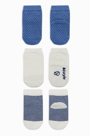 BuradaBulabilirsin NessiWorld Puanlı Kaymaz Penye Soket Çorap 3'Lü BS10108 İndigo(ADET FİYATIDIR) · Beden: 0-3 Ay · Renk: İndigo BBZ