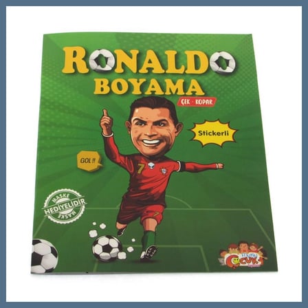 BuradaBulabilirsin Ronaldo Çıkartmalı Maskeli Boyama Kitabı BBZ