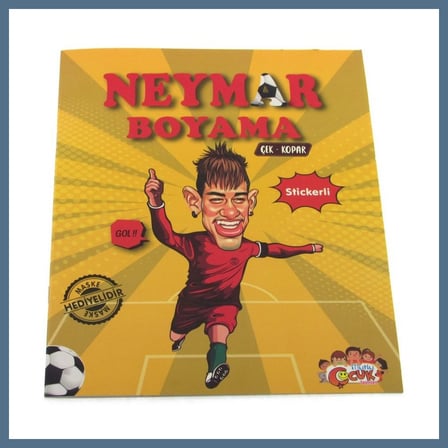 BuradaBulabilirsin Neymar Çıkartmalı Maskeli Boyama Kitabı BBZ