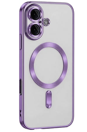 Northcity İphone 16 İle Uyumlu Kılıf Kross Magnetice Kapak - Mor